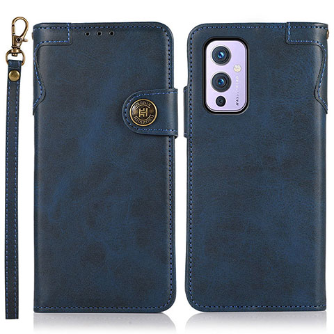 Coque Portefeuille Livre Cuir Etui Clapet K09Z pour OnePlus 9 5G Bleu