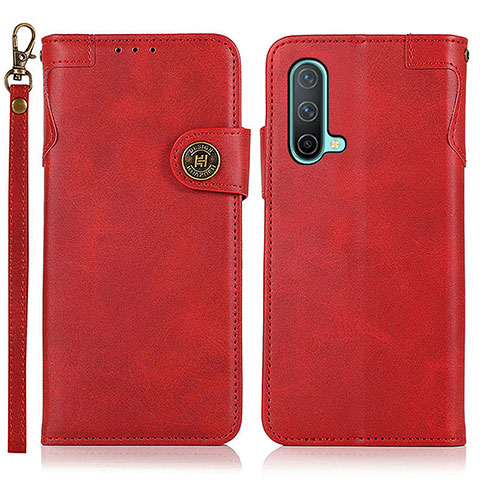 Coque Portefeuille Livre Cuir Etui Clapet K09Z pour OnePlus Nord CE 5G Rouge