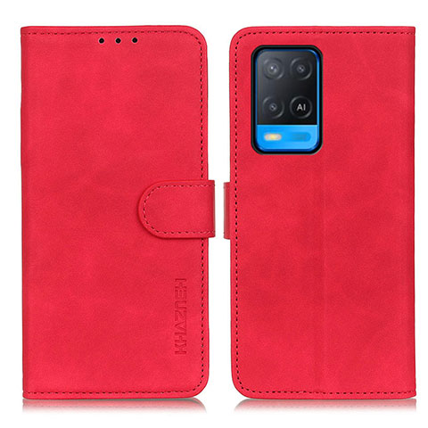 Coque Portefeuille Livre Cuir Etui Clapet K09Z pour Oppo A54 4G Rouge