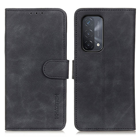 Coque Portefeuille Livre Cuir Etui Clapet K09Z pour Oppo A54 5G Noir