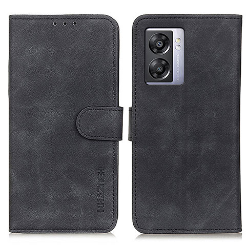 Coque Portefeuille Livre Cuir Etui Clapet K09Z pour Oppo A56S 5G Noir