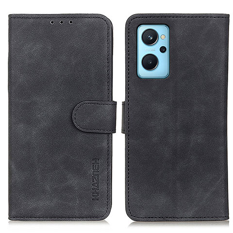 Coque Portefeuille Livre Cuir Etui Clapet K09Z pour Oppo A96 4G Noir