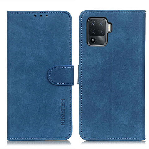 Coque Portefeuille Livre Cuir Etui Clapet K09Z pour Oppo F19 Pro Bleu