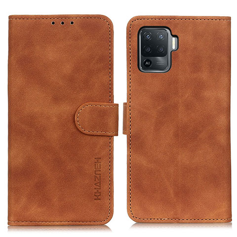 Coque Portefeuille Livre Cuir Etui Clapet K09Z pour Oppo F19 Pro Marron