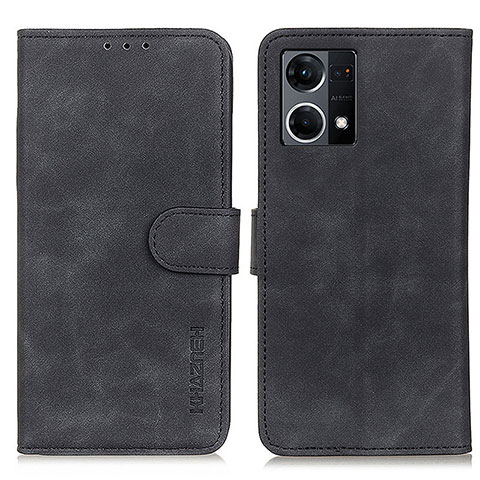 Coque Portefeuille Livre Cuir Etui Clapet K09Z pour Oppo F21s Pro 4G Noir