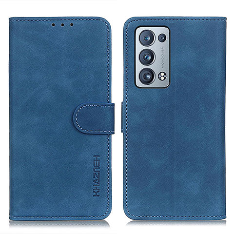 Coque Portefeuille Livre Cuir Etui Clapet K09Z pour Oppo Reno6 Pro+ Plus 5G Bleu