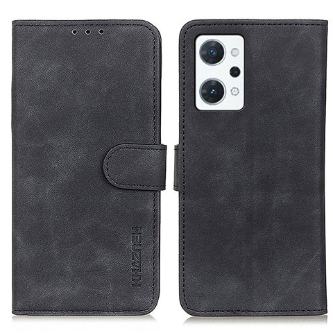 Coque Portefeuille Livre Cuir Etui Clapet K09Z pour Oppo Reno7 A Noir