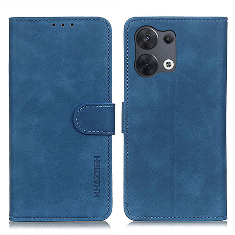 Coque Portefeuille Livre Cuir Etui Clapet K09Z pour Oppo Reno8 Pro 5G Bleu