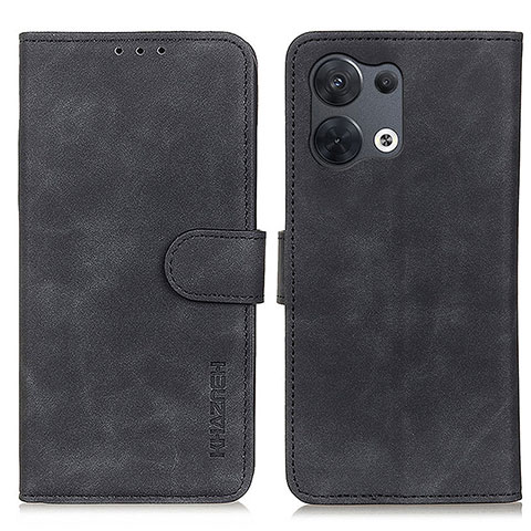 Coque Portefeuille Livre Cuir Etui Clapet K09Z pour Oppo Reno9 Pro 5G Noir