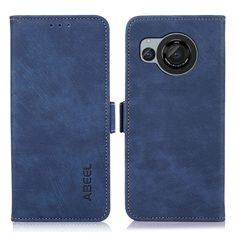 Coque Portefeuille Livre Cuir Etui Clapet K09Z pour Sharp Aquos R8 Bleu