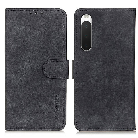 Coque Portefeuille Livre Cuir Etui Clapet K09Z pour Sony Xperia 10 IV Noir