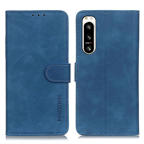 Coque Portefeuille Livre Cuir Etui Clapet K09Z pour Sony Xperia 5 IV Bleu