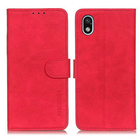 Coque Portefeuille Livre Cuir Etui Clapet K09Z pour Sony Xperia Ace III SO-53C Rouge