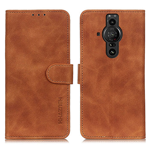 Coque Portefeuille Livre Cuir Etui Clapet K09Z pour Sony Xperia PRO-I Marron