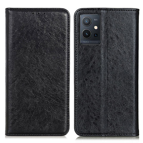 Coque Portefeuille Livre Cuir Etui Clapet K09Z pour Vivo T1 5G India Noir