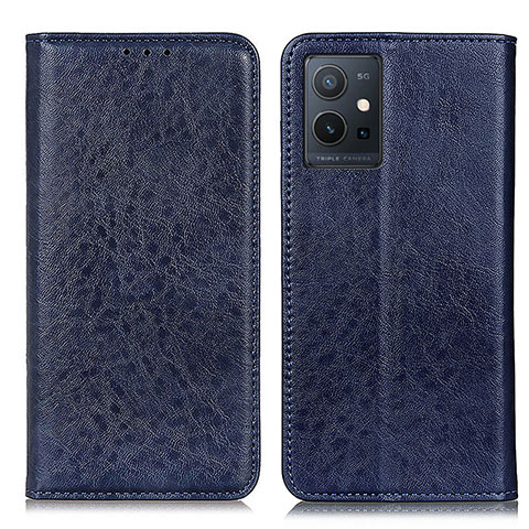 Coque Portefeuille Livre Cuir Etui Clapet K09Z pour Vivo Y33e 5G Bleu