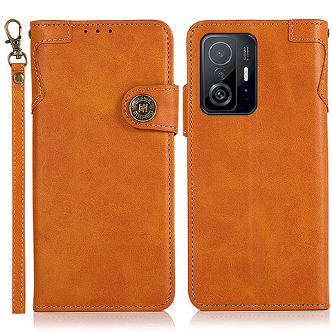 Coque Portefeuille Livre Cuir Etui Clapet K09Z pour Xiaomi Mi 11T Pro 5G Marron