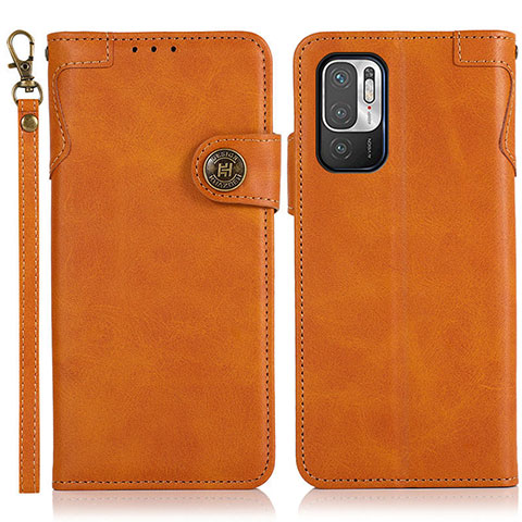 Coque Portefeuille Livre Cuir Etui Clapet K09Z pour Xiaomi POCO M3 Pro 5G Marron