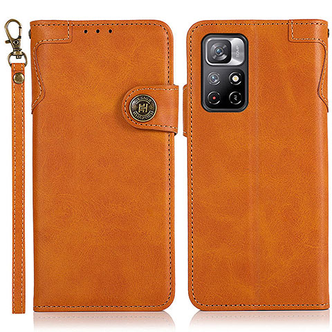 Coque Portefeuille Livre Cuir Etui Clapet K09Z pour Xiaomi Poco M4 Pro 5G Marron