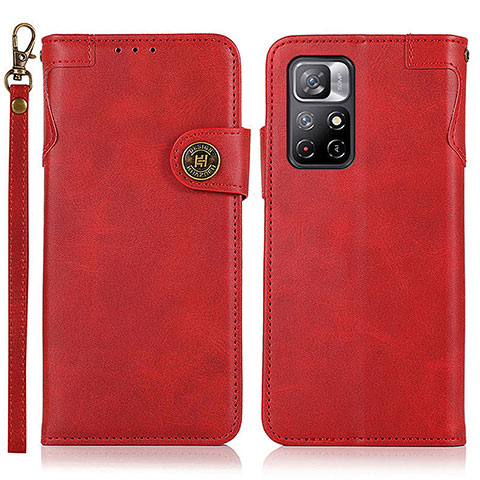 Coque Portefeuille Livre Cuir Etui Clapet K09Z pour Xiaomi Poco M4 Pro 5G Rouge