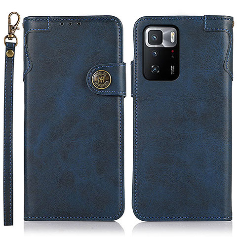 Coque Portefeuille Livre Cuir Etui Clapet K09Z pour Xiaomi Poco X3 GT 5G Bleu