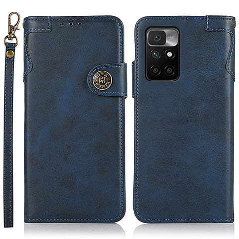 Coque Portefeuille Livre Cuir Etui Clapet K09Z pour Xiaomi Redmi 10 (2022) Bleu