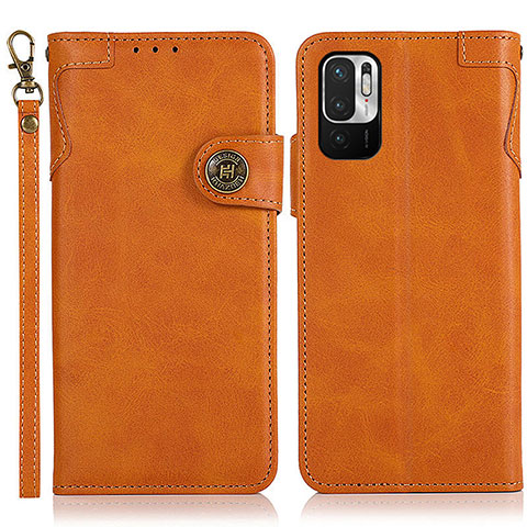 Coque Portefeuille Livre Cuir Etui Clapet K09Z pour Xiaomi Redmi Note 10 JE 5G Marron