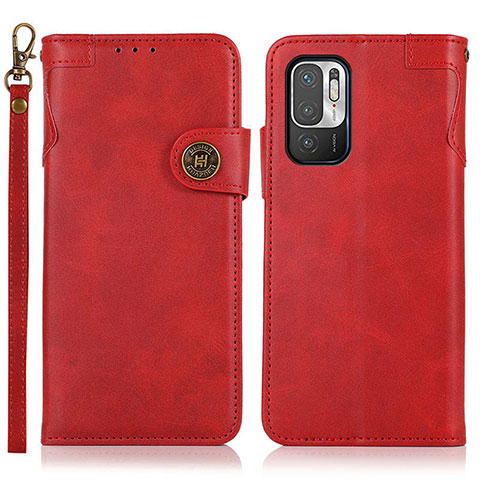 Coque Portefeuille Livre Cuir Etui Clapet K09Z pour Xiaomi Redmi Note 10T 5G Rouge