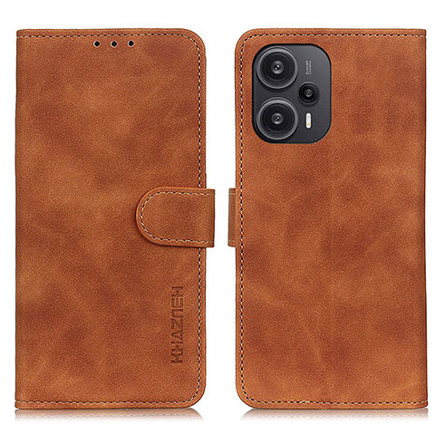 Coque Portefeuille Livre Cuir Etui Clapet K09Z pour Xiaomi Redmi Note 12 Turbo 5G Marron