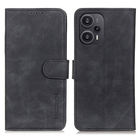 Coque Portefeuille Livre Cuir Etui Clapet K09Z pour Xiaomi Redmi Note 12 Turbo 5G Noir