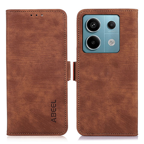 Coque Portefeuille Livre Cuir Etui Clapet K09Z pour Xiaomi Redmi Note 13 Pro 5G Marron