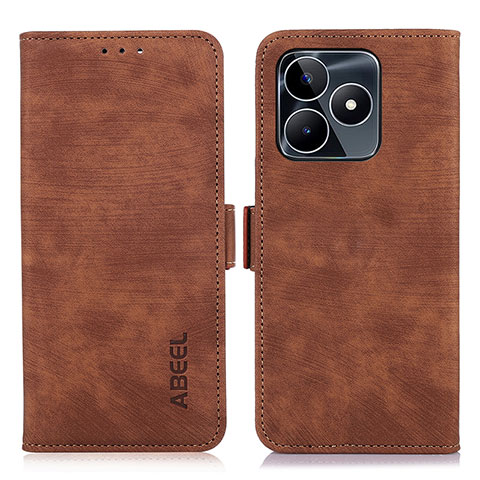 Coque Portefeuille Livre Cuir Etui Clapet K10Z pour Realme C51 Marron