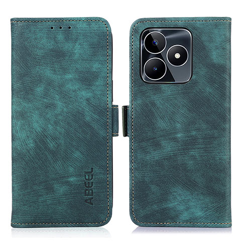 Coque Portefeuille Livre Cuir Etui Clapet K10Z pour Realme C51 Vert