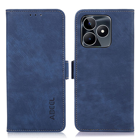 Coque Portefeuille Livre Cuir Etui Clapet K10Z pour Realme C53 India Bleu