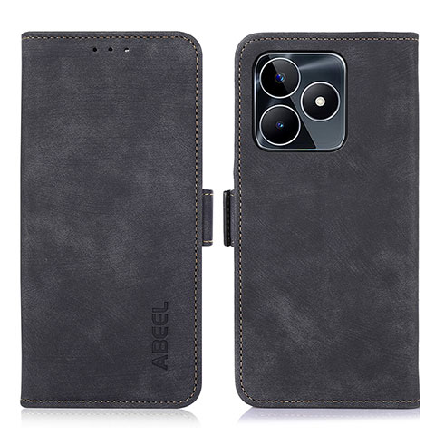 Coque Portefeuille Livre Cuir Etui Clapet K10Z pour Realme C53 Noir