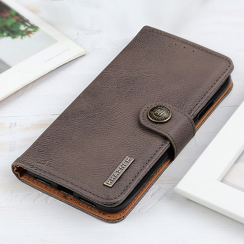 Coque Portefeuille Livre Cuir Etui Clapet KZ2 pour Motorola Moto G84 5G Gris