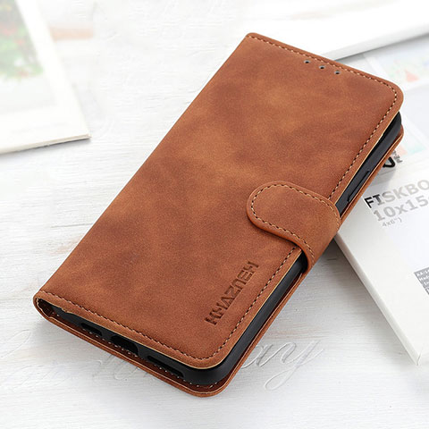 Coque Portefeuille Livre Cuir Etui Clapet KZ3 pour Huawei Honor X8a 4G Marron