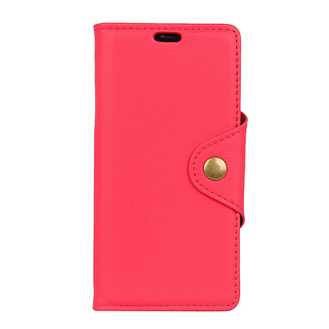 Coque Portefeuille Livre Cuir Etui Clapet L01 pour Alcatel 1 Rouge