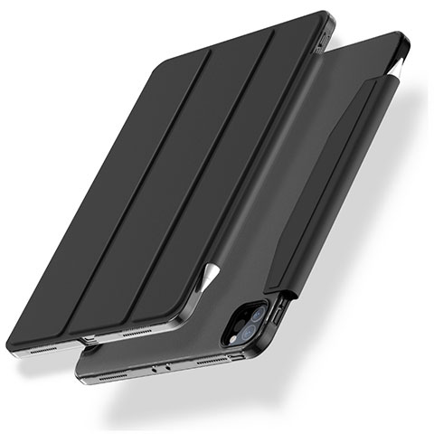 Coque Portefeuille Livre Cuir Etui Clapet L01 pour Apple iPad Pro 11 (2021) Noir