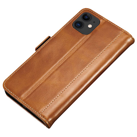 Coque Portefeuille Livre Cuir Etui Clapet L01 pour Apple iPhone 11 Orange