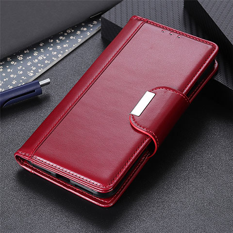 Coque Portefeuille Livre Cuir Etui Clapet L01 pour Apple iPhone 12 Mini Vin Rouge