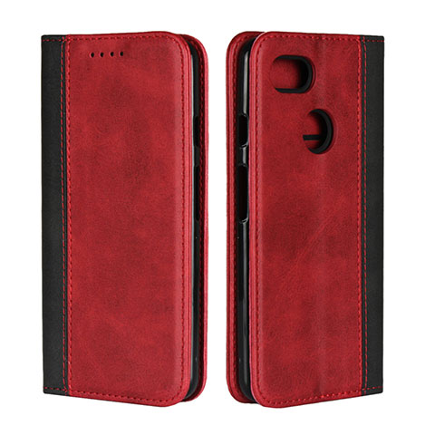 Coque Portefeuille Livre Cuir Etui Clapet L01 pour Google Pixel 3 XL Rouge