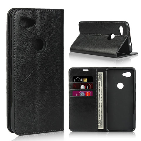 Coque Portefeuille Livre Cuir Etui Clapet L01 pour Google Pixel 3a XL Noir