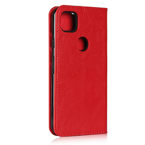 Coque Portefeuille Livre Cuir Etui Clapet L01 pour Google Pixel 4a Rouge