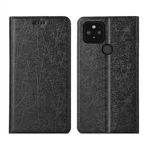 Coque Portefeuille Livre Cuir Etui Clapet L01 pour Google Pixel 5 Noir