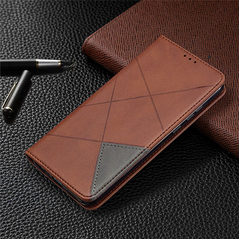 Coque Portefeuille Livre Cuir Etui Clapet L01 pour Huawei Honor 9A Marron