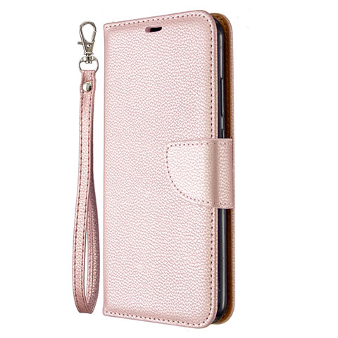 Coque Portefeuille Livre Cuir Etui Clapet L01 pour Huawei Honor 9C Or Rose