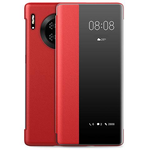 Coque Portefeuille Livre Cuir Etui Clapet L01 pour Huawei Mate 30 Pro 5G Rouge