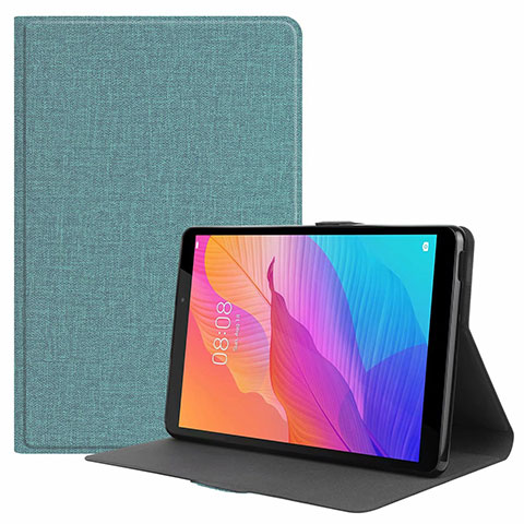 Coque Portefeuille Livre Cuir Etui Clapet L01 pour Huawei MatePad T 8 Cyan