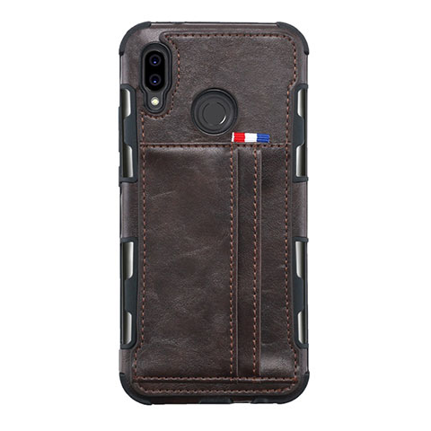 Coque Portefeuille Livre Cuir Etui Clapet L01 pour Huawei P20 Lite Marron